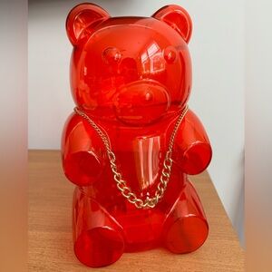 Red Gummy Bear Not for sale… Women’s Gold Necklace with adjustable clasp.